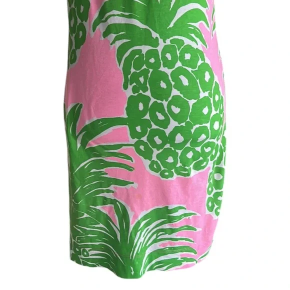 Lilly Pulitzer Loren Pink Green Pink Pout Flamenco Pineapple Knit Mini Dress - S - Picture 10 of 16